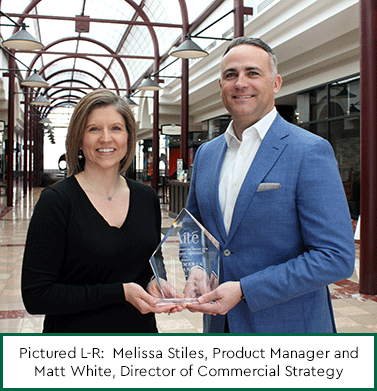 Pictured L-R:  Melissa Stiles, Product Manager and Matt White, Director of Commercial Strategy