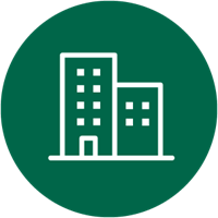Buildings icon green