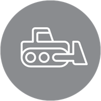 Bulldozer icon grey