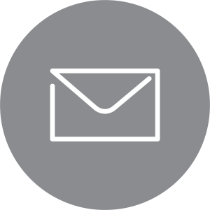 Gray envelope illustration icon